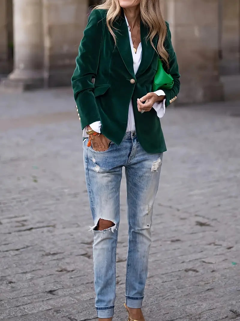 Elegant Velvet Blazer