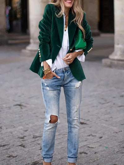 Elegant Velvet Blazer