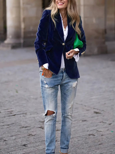 Elegant Velvet Blazer