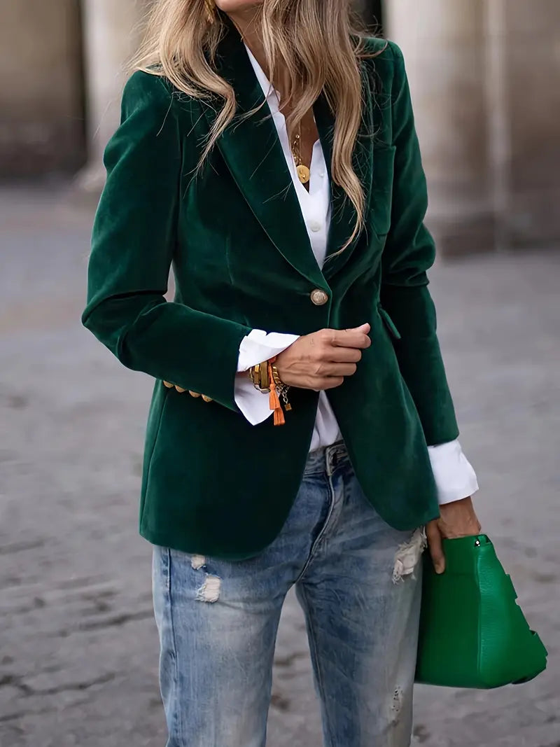 Elegant Velvet Blazer