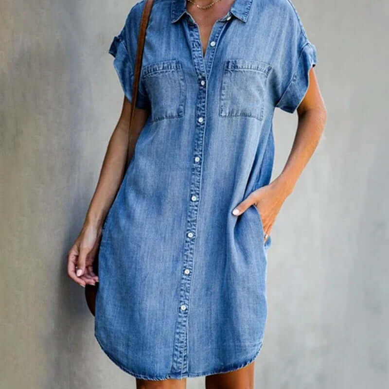 Trish™ Relaxed Button-Up Shirt Dress