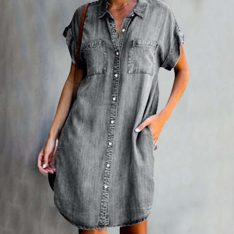 Trish™ Relaxed Button-Up Shirt Dress