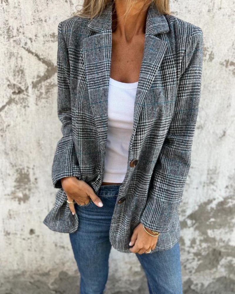 Abigail™ Classic Checkered Blazer