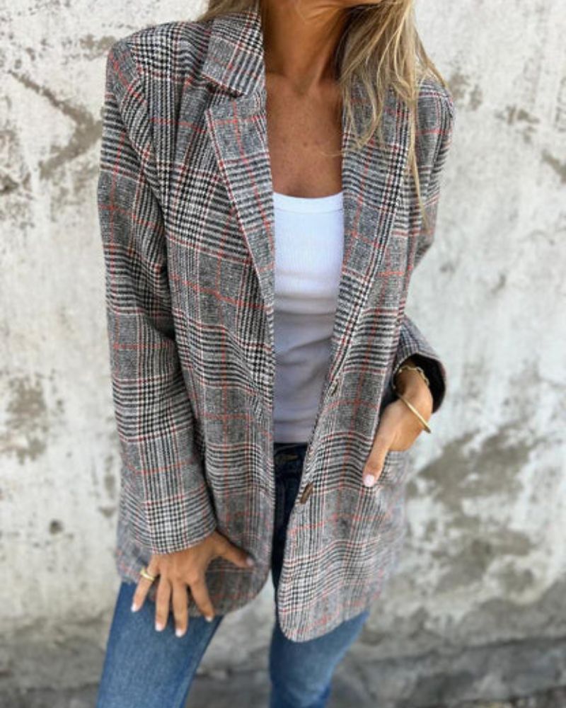 Abigail™ Classic Checkered Blazer