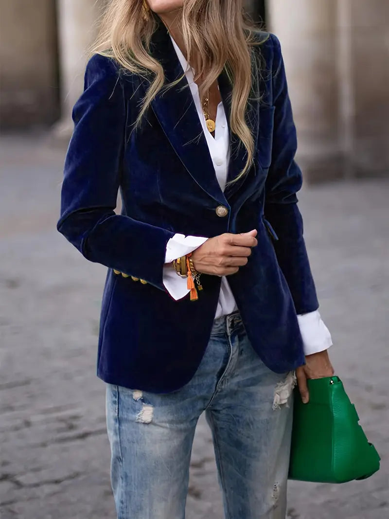 Elegant Velvet Blazer