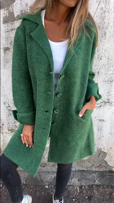 Seraphina™ Casual Single-Breasted Wool Coat