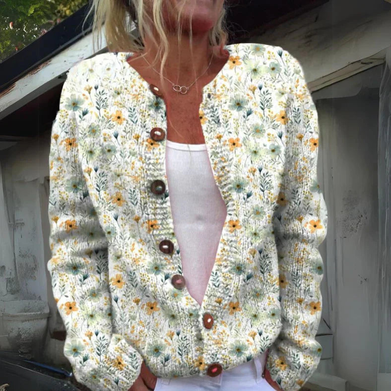 Kenza™ Stylish Floral Print Cardigan