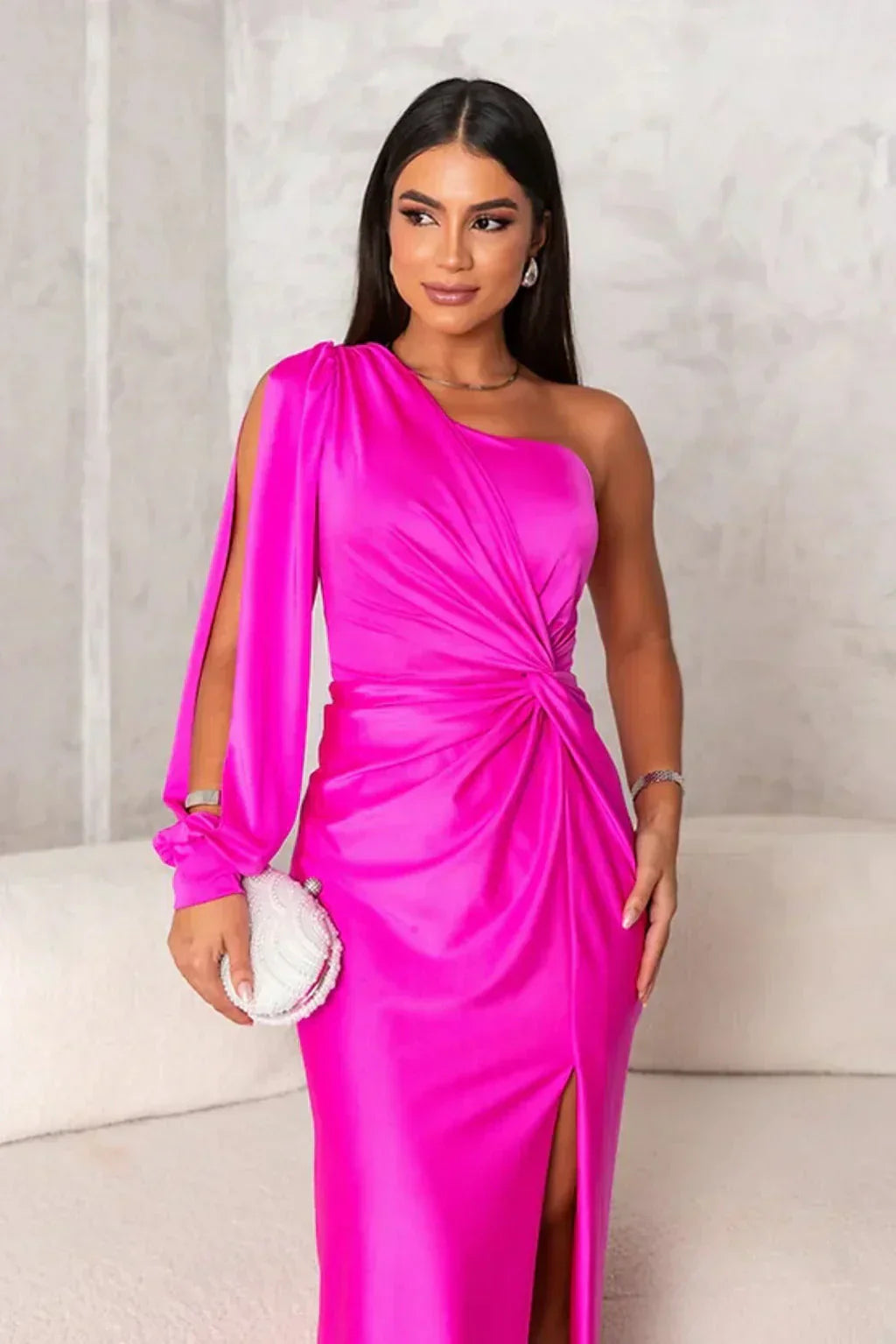 Lorna™ Elegant One-Shoulder Maxi Dress