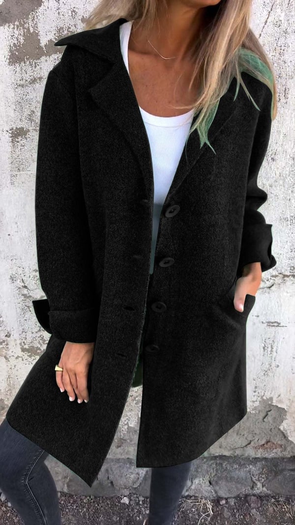 Seraphina™ Casual Single-Breasted Wool Coat