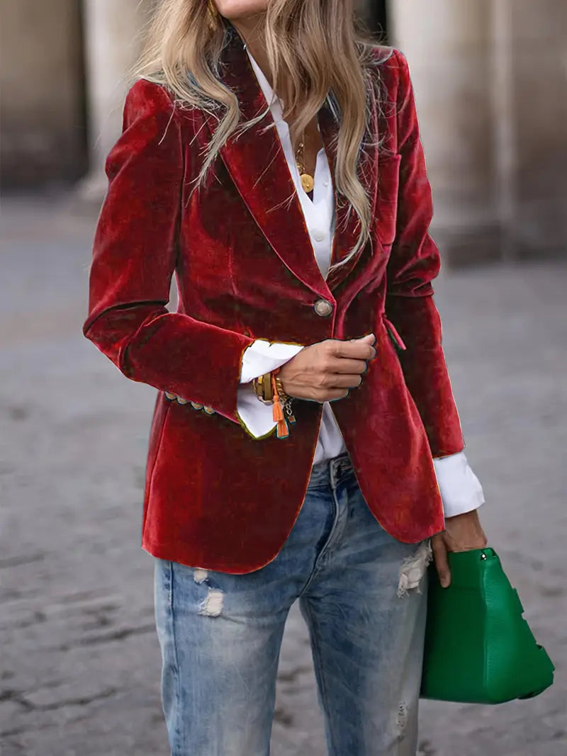 Elegant Velvet Blazer