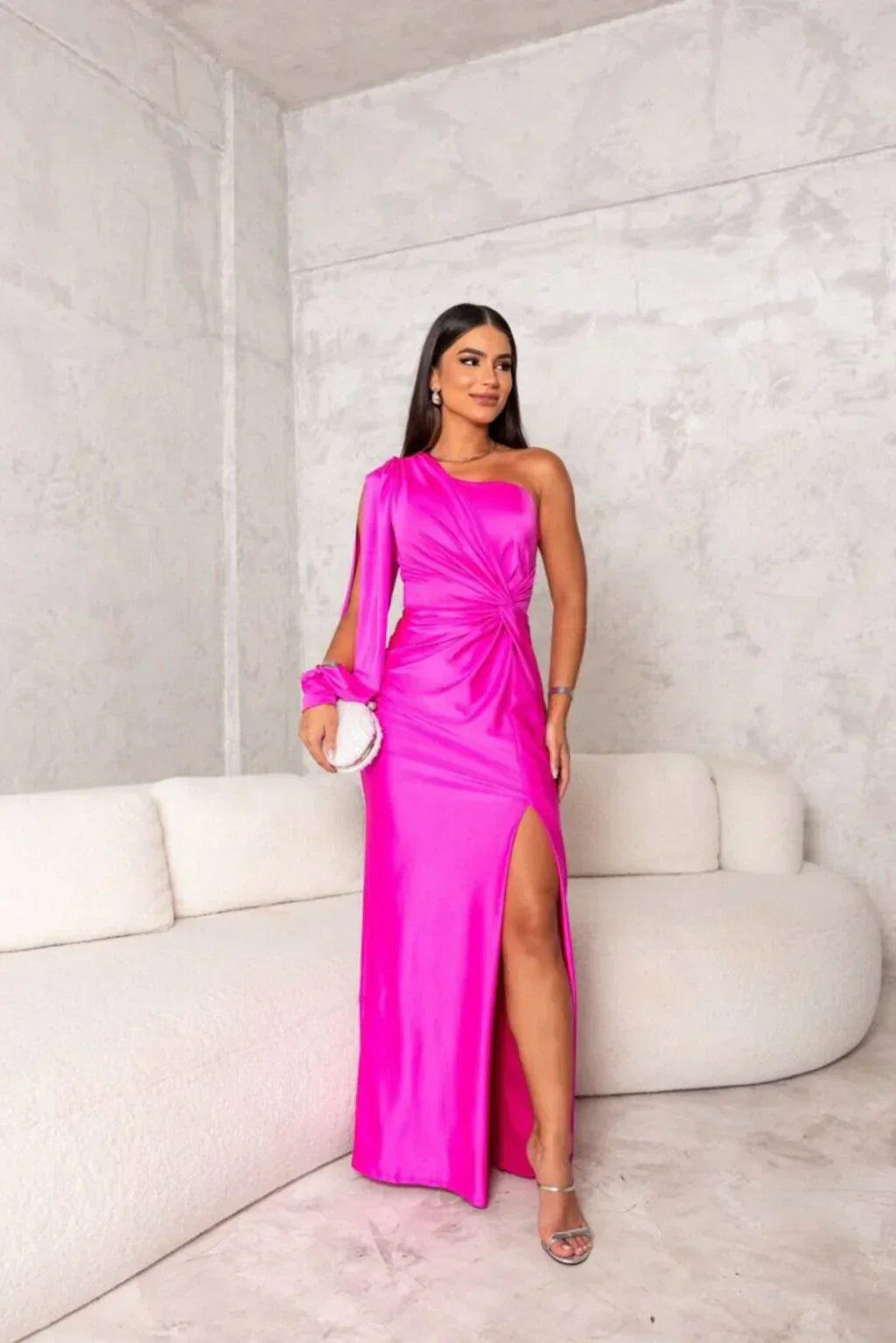 Lorna™ Elegant One-Shoulder Maxi Dress