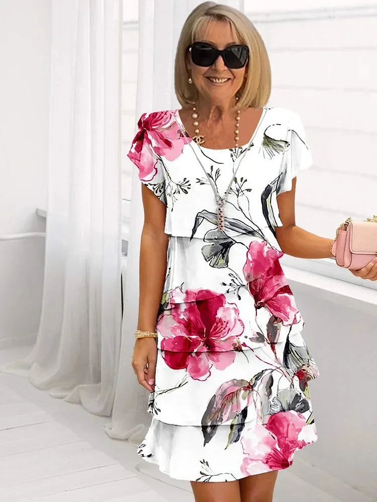 Giselle™ Pleated Ruffle Floral Dress