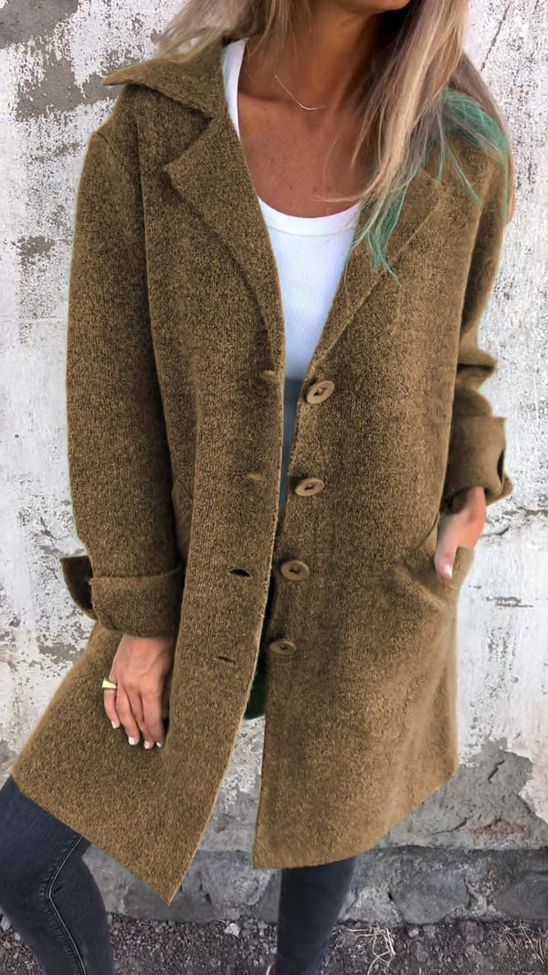 Seraphina™ Casual Single-Breasted Wool Coat