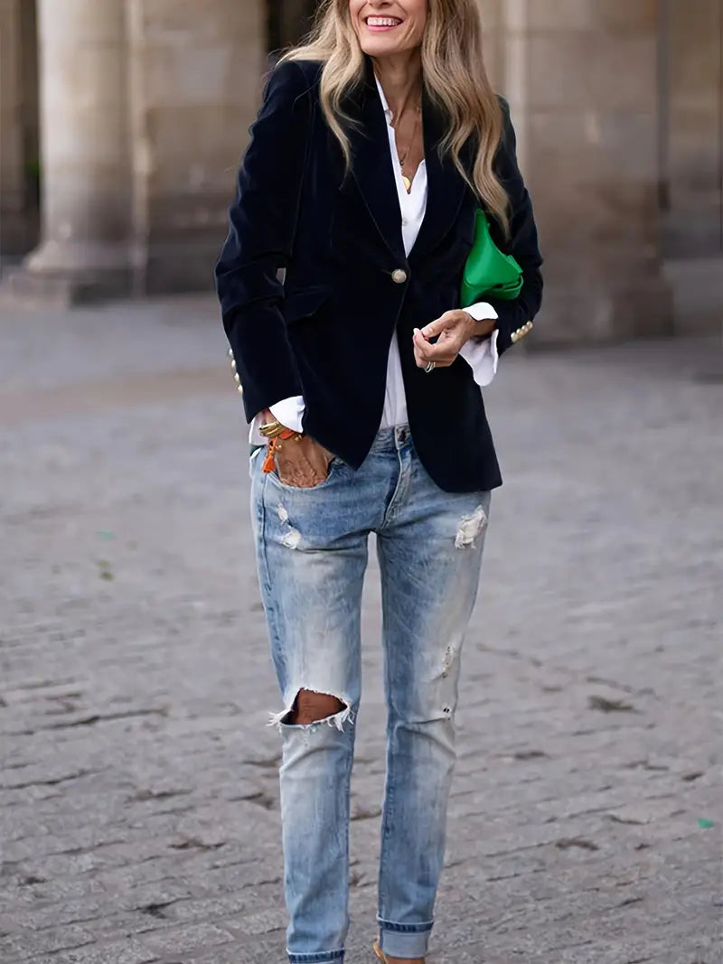 Elegant Velvet Blazer