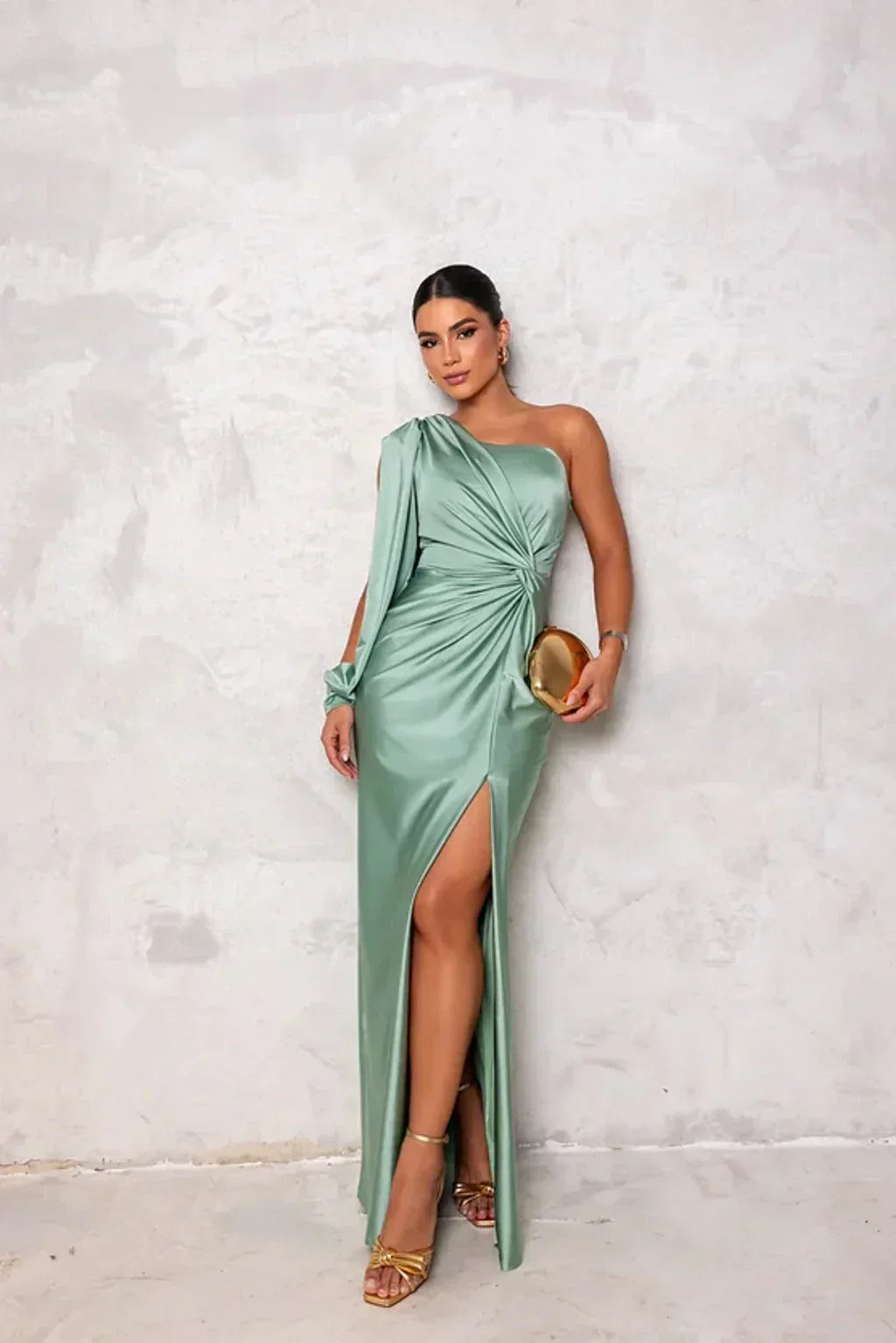 Lorna™ Elegant One-Shoulder Maxi Dress