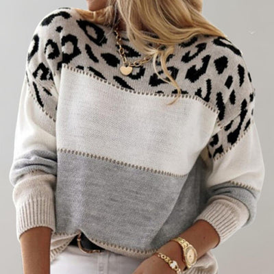 Cheyenne™ Casual Sweater with Leopard Design