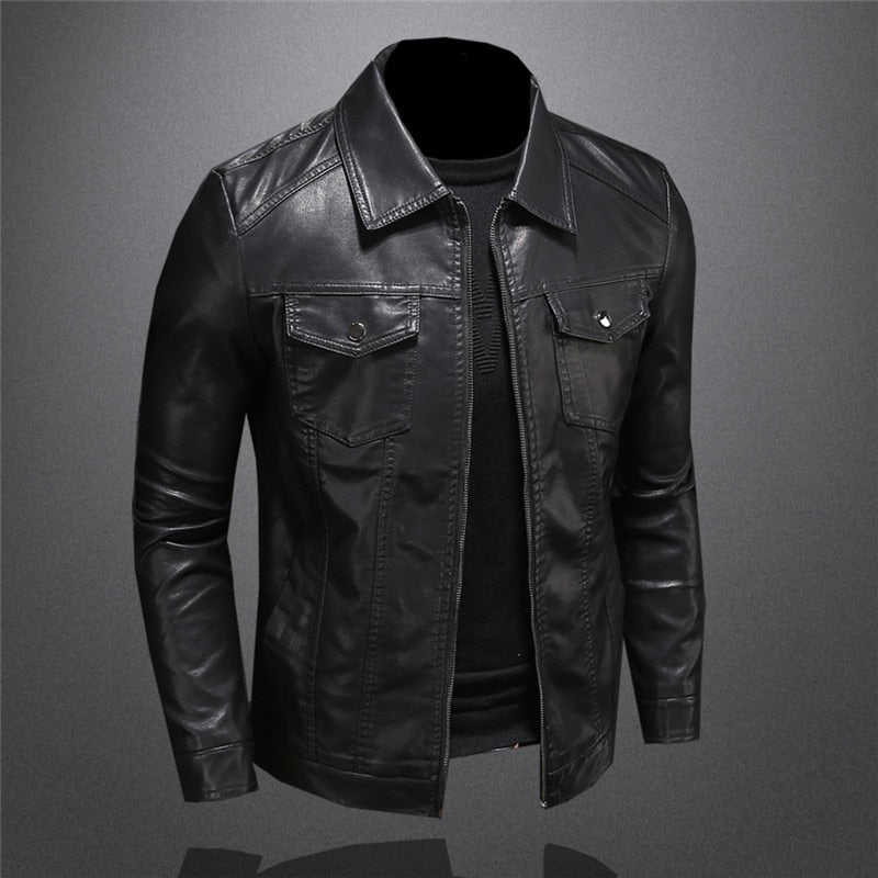 Oliver™ Leather Jacket - Navenport