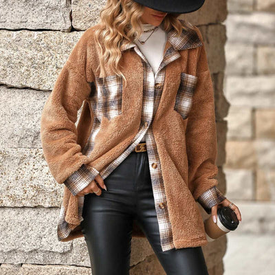 Livia™ Plaid Plush Coat