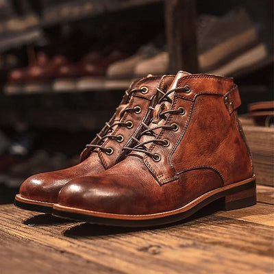 Patrick™ Lace-up Leather Boots - Navenport