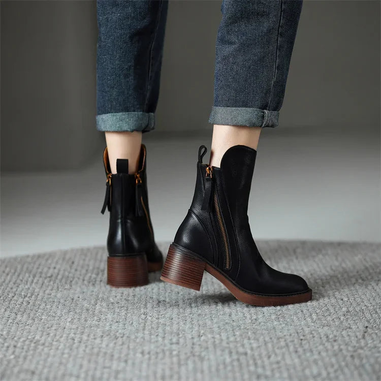 Grazia™ Leather Ankle Boots