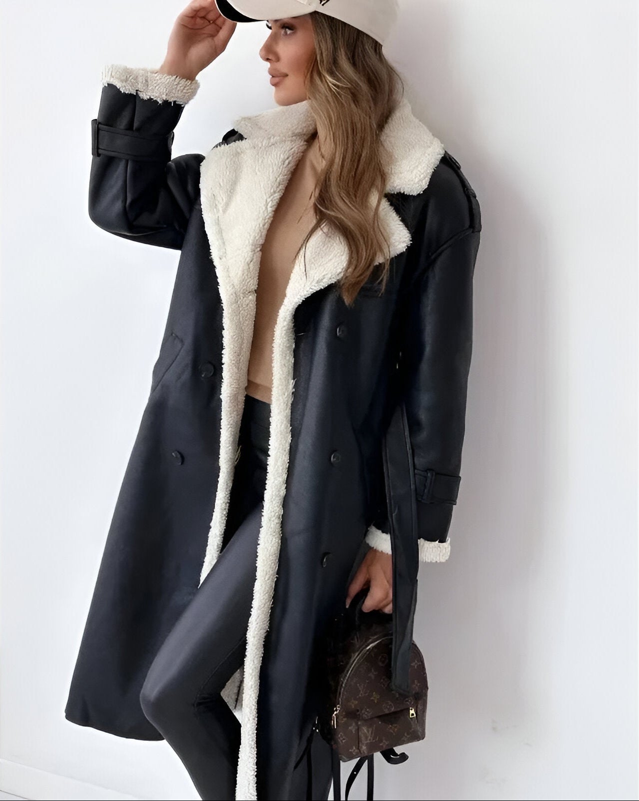 Amelia™ | Luxe Sherpa-Lined Trench Coat - Navenport