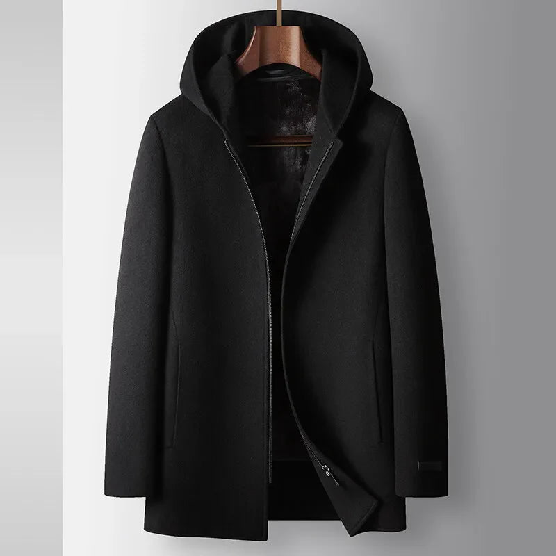 Salvatore™ 100% Woolen Hooded Coat