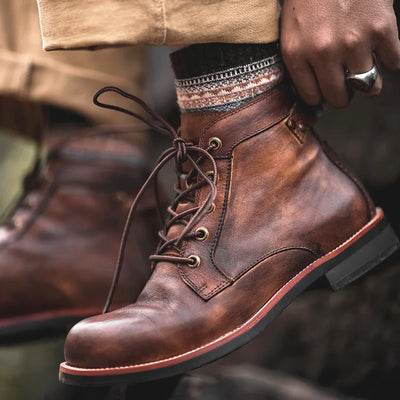 Patrick™ Lace-up Leather Boots - Navenport