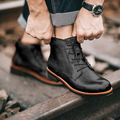 Patrick™ Lace-up Leather Boots - Navenport