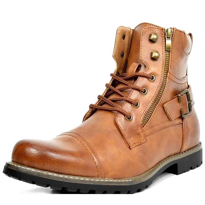 Houston™ Lace-Up Leather Boots - Navenport