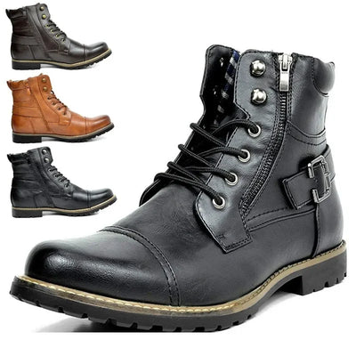 Houston™ Lace-Up Leather Boots - Navenport