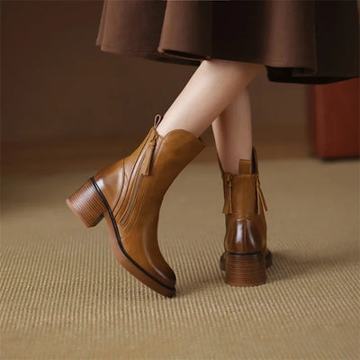 Grazia™ Leather Ankle Boots