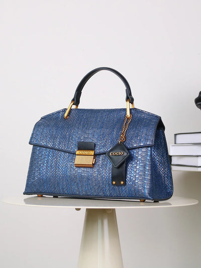 Cocio Embossed Snake-Print Bag