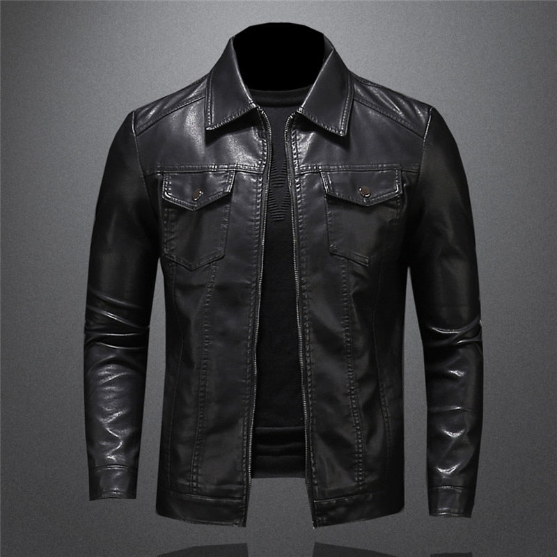 Oliver™ Leather Jacket - Navenport