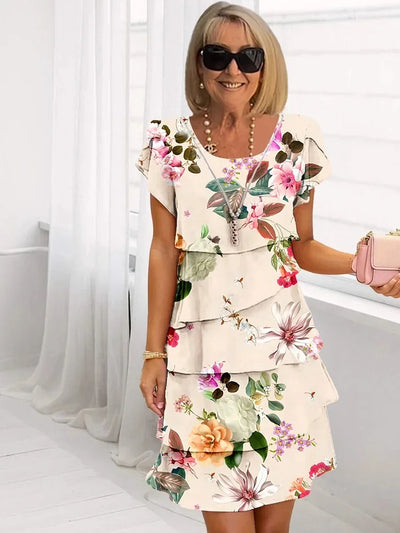 Giselle™ Pleated Ruffle Floral Dress