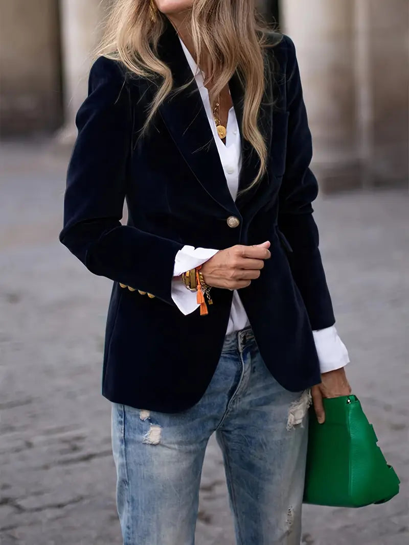 Elegant Velvet Blazer