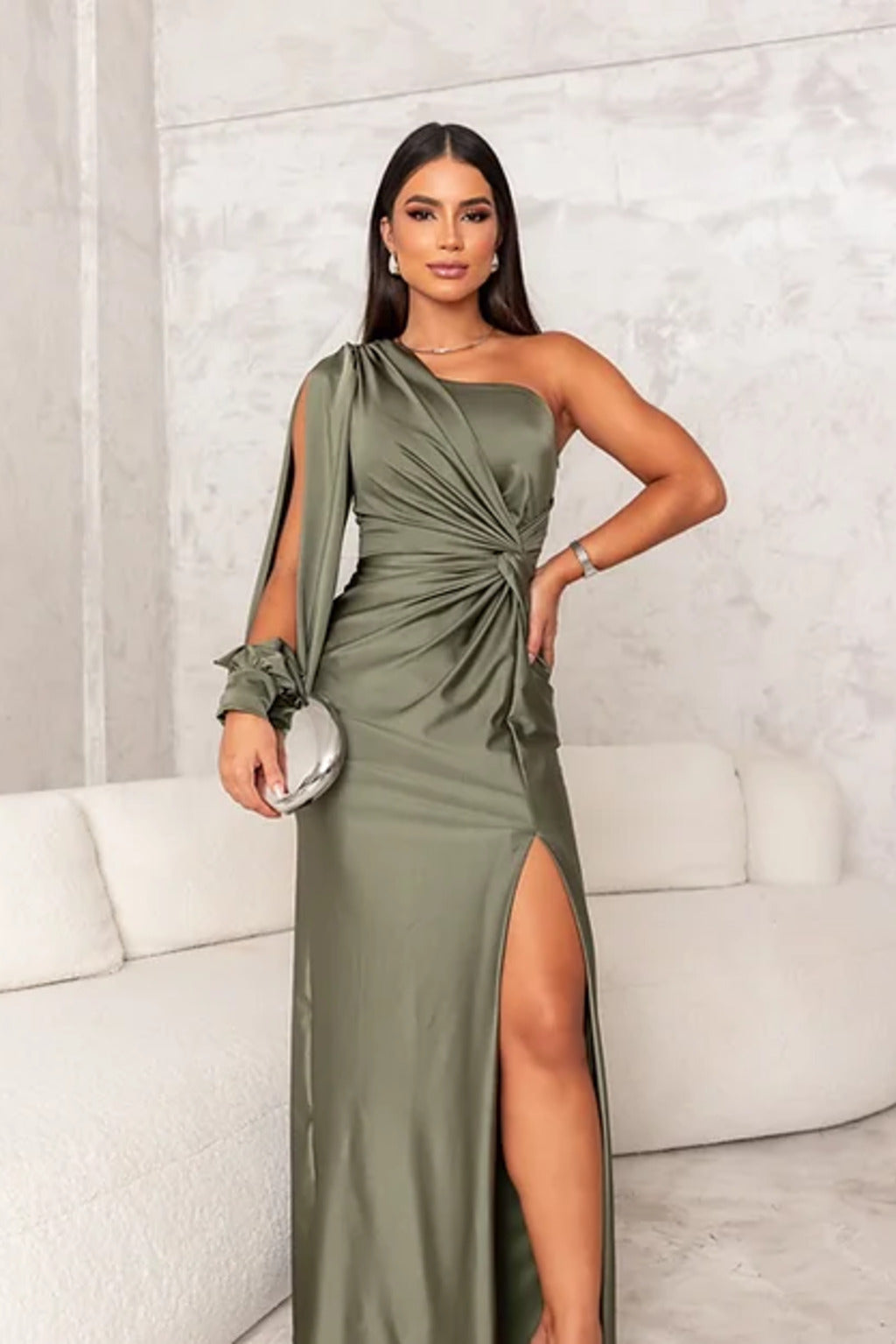 Lorna™ Elegant One-Shoulder Maxi Dress