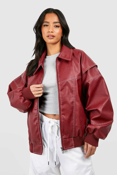 Bella™ Leather bomber jacket