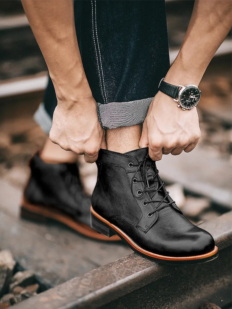 Patrick™ Lace-up Leather Boots - Navenport