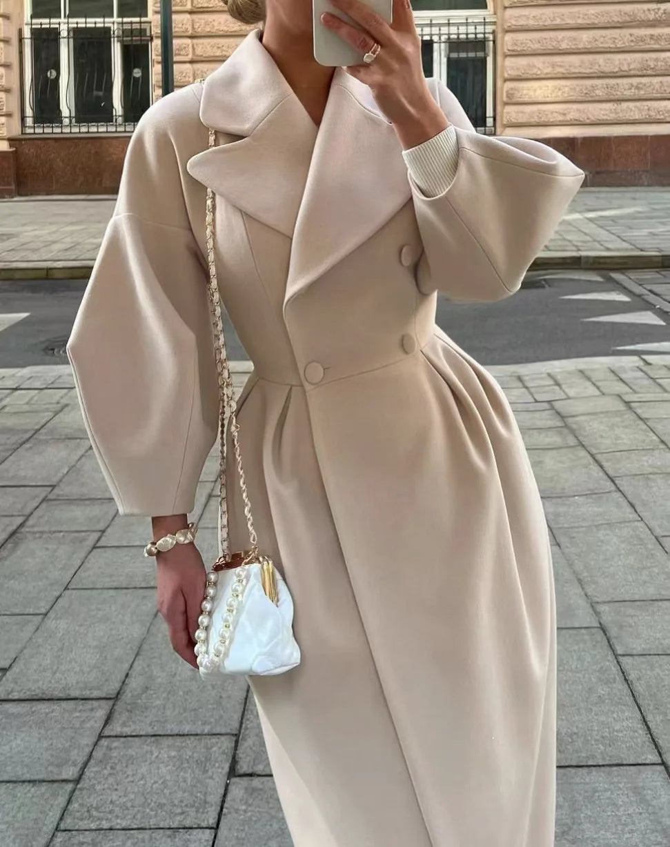 Chanelle™ Elegant Long Coat - Navenport