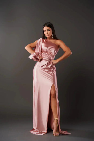 Lorna™ Elegant One-Shoulder Maxi Dress