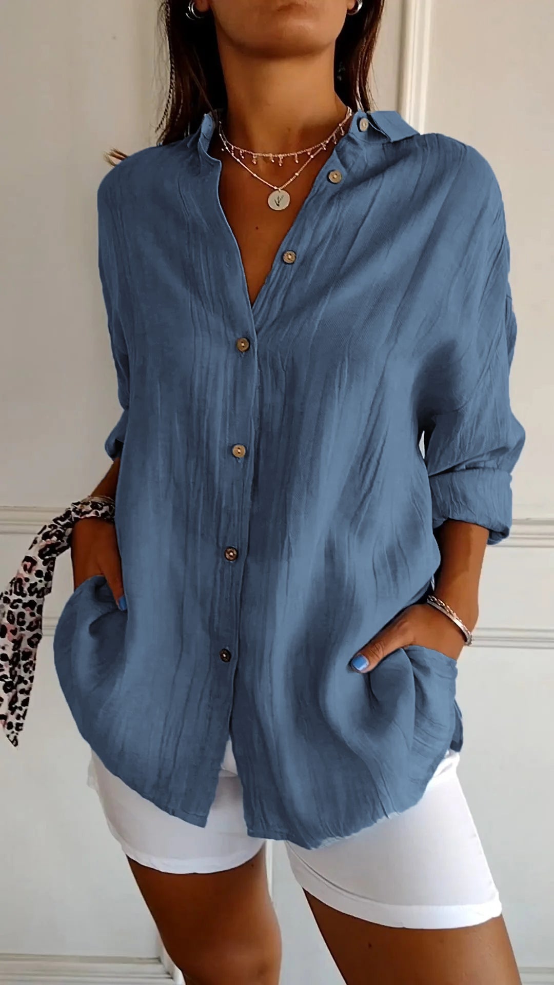 Sasha™ Stylish Pleated Blouse