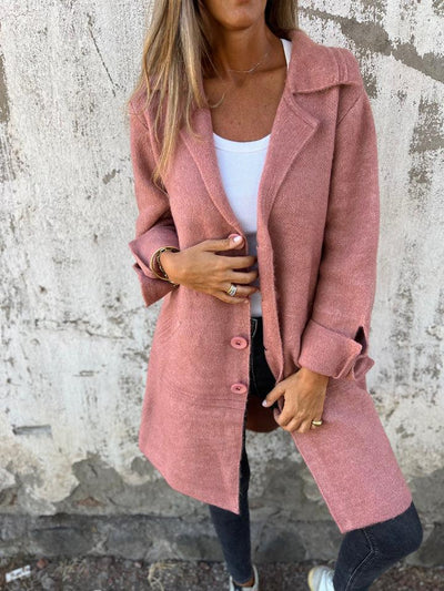 Seraphina™ Casual Single-Breasted Wool Coat