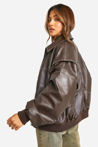 Bella™ Leather bomber jacket - Navenport